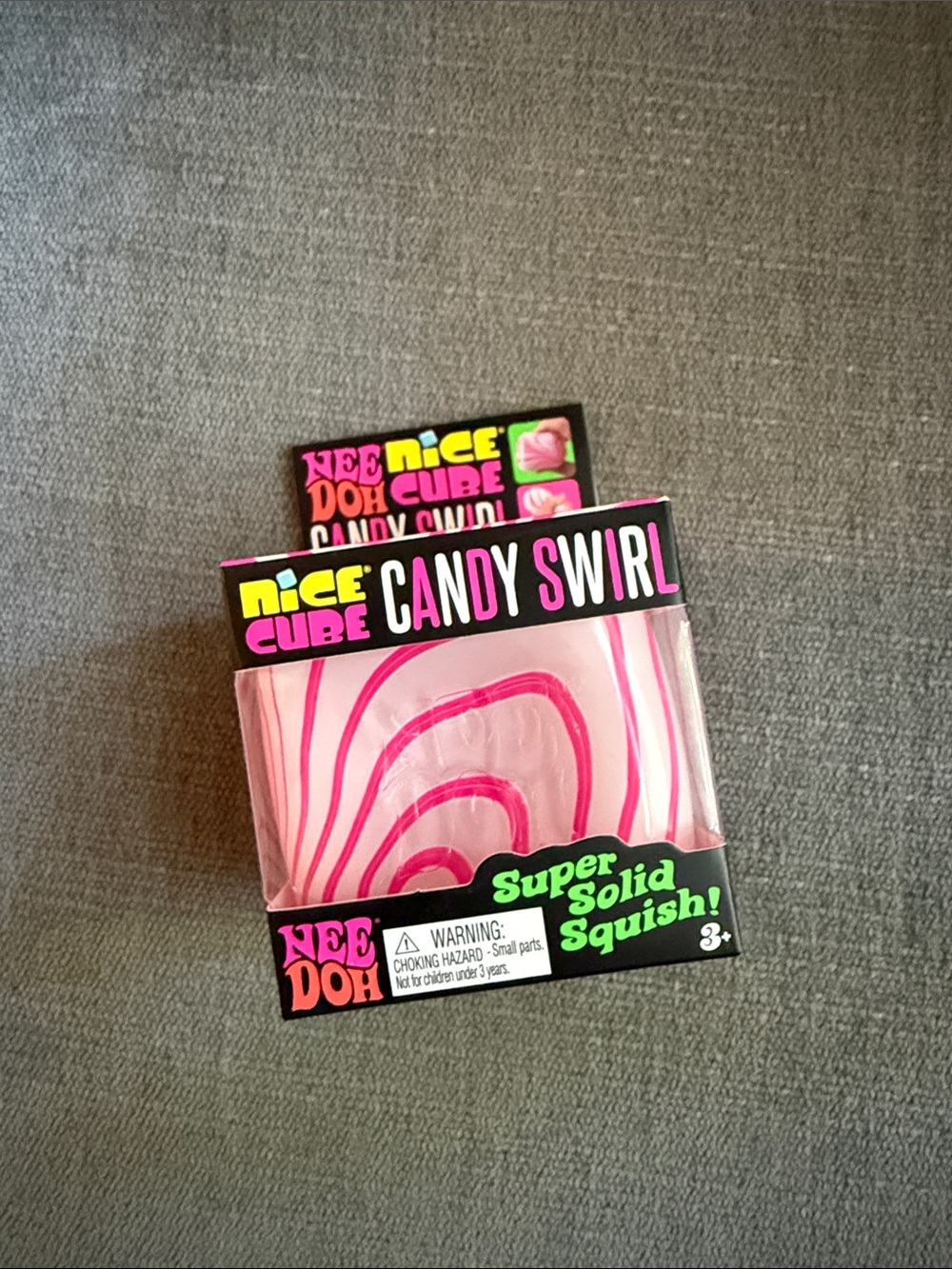 Needoh Nice Cube Candy Swirl Super Solid Squish